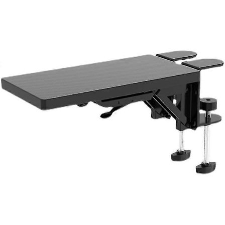 Skrivebordsarmstøtte - Svart Ergonomisk Design - Robust og Holdbar - Datamusarmstøtte for Stasjonær Datamaskin