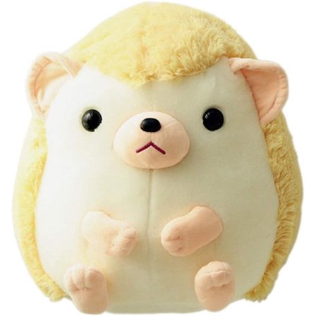 Mini plys pindsvin legetøj (35 cm, gul)