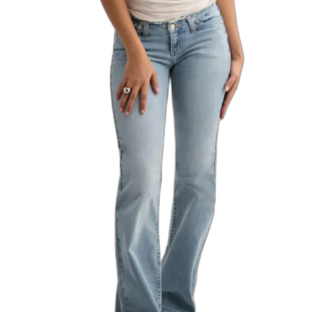 Ljusblå bootcut jeans