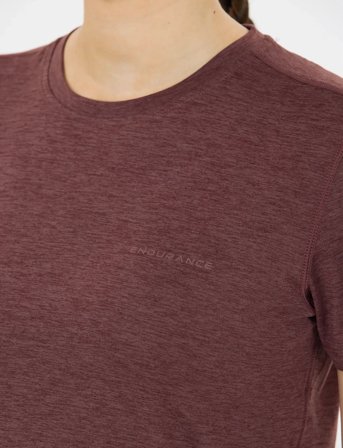 Endurance Alvaly W Melange S/S Tee - Red - 42