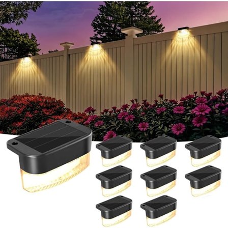 Solcellelamper 12-pakning – Vanntette hagelamper og trinnbelysning for gjerde og uteplass_OF