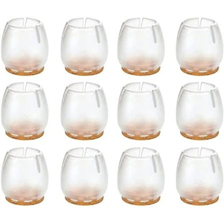 12 stk. silikone stolbenbeskyttere til møbelfødder, bordbenbeskyttere til gulvbeskyttelse mod ridser til runde ben på 26-31 mm