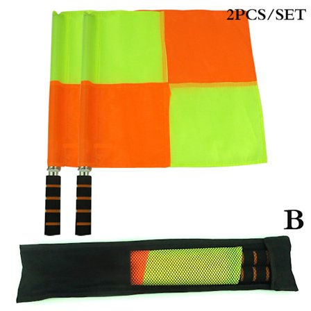 2 stk/sett World Soccer Referee Flag Fair Play Sport Match Footba