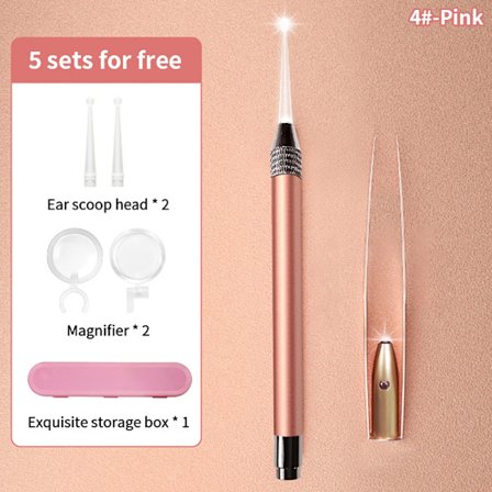 1 Sarja LED-taskulamppu Korvanapit Räkäpihdit Klipsi Vauvan korvanpuhdistus Endoskooppi Kynävalo Korvanpuhdistuslusikka Kyretti Valolusikka