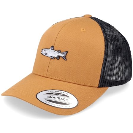 Skillfish - Brown Czapka Z Daszkiem - Salmon Fish Caramel/Black Trucker @ Hatstore