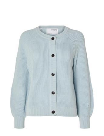 Slflola Ls Knit Cardigan Blue Selected Femme