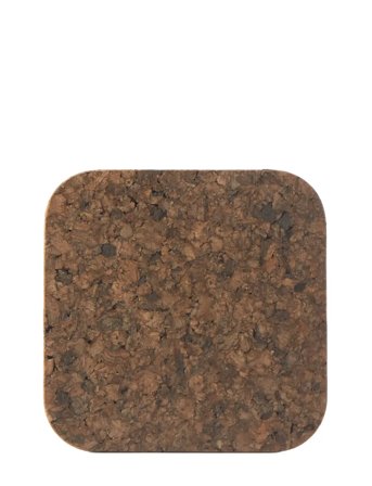Liga Smoked Cork Firkantede Glasbrikker, Sæt Med 4, 10X10 Cm - Brown - 10X10CM