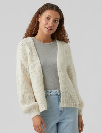 Vero Moda Vmmaybe Ls Open Cardigan Noos - White - XS