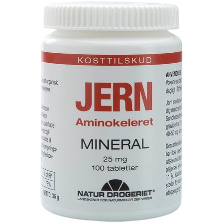 Natur Drogeriet Jern Complex 25 mg 100 tabl., Helse & Madvarer, Helse & Madvarer, Mineraler