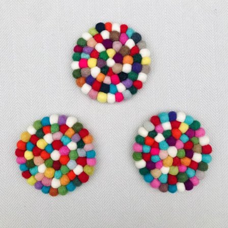 1 stk. Runde Filtkugle Brikker Filt Brikker Pads