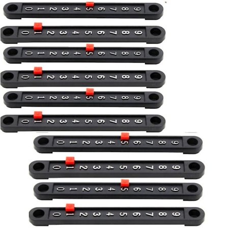 10 stk. Fodboldbord Kant Serie Mini Billard Kant Scorer Pointere Og Tal Strip Bordspil Tæller