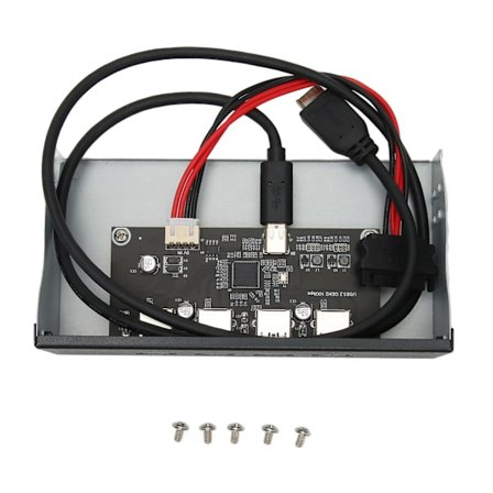 USB 3.2 Frontpanel Hub 5.25 Tum 4 Portar 10Gbps Stabil Plug and Play Optisk Enhet Frontpanel för Stationär Dator Moderkort 4 USB Typ E