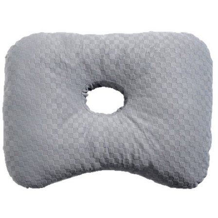 ING Kyljellään nukkujan ortopedinen korvatyyny - donitsin muotoinen tyyny rei'itetyllä puhkaisuhoidolla - syvän unen tyyny (harmaa)