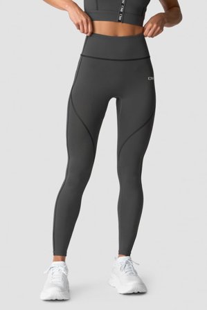 Contrast Tights Wmn Dark Grey