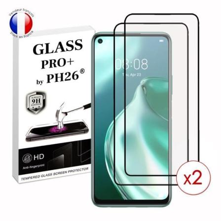 Pakke 2 FULD beskyttelsesfilm til Huawei P40 Lite 5G i ultra-resistent hærdet glas (maksimal hårdhed) Vit