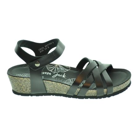 Panama Jack Sandaal 221Pan04 , Zwart , Dames , Maat: 36 EU