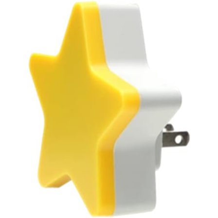 (Keltainen) Tähtiyövalo, energiansäästävä LED-yövalo lapsille, pistokkeellinen yövalo, valosensoriyövalo, älykäs yövalo, käytävävalo,