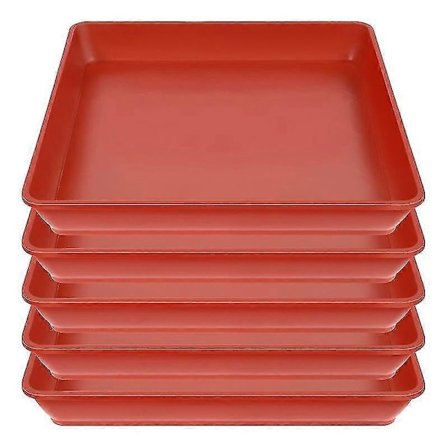 Fyrkantiga plastfat för krukor för att samla upp överflödigt vatten och jord från inomhuskrukor - Perfet