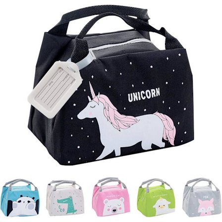 1 KPL Lounaskassi, Mini-isoterminen lounaskassi, Kylmälaukku lapsille, Piknikkassi söpö, Vedenpitävä lounaskassi, Kokoontaitettava lounaskassi