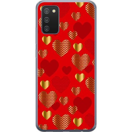 Kompatibel Mobilcover til Samsung Samsung Galaxy A02s GoldenHearts