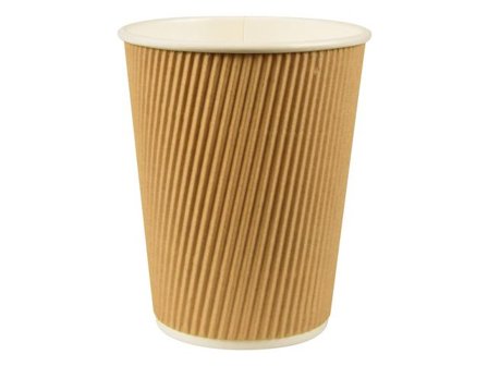 PAPSTAR Pappersbägare FSC Ripple Wall 20cl 25/fp - Lyreco - Kök och servering - Engångsartiklar - Pappersbägare
