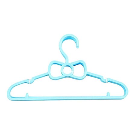10 stk. søde bøjler i plastik til tøjline til tøj i størrelse 0-3 (blå)