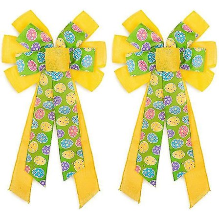 2 stk Store Påskekransbånd med Egg Dør Veggdekorasjon