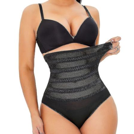 Formprydande Tanga för Kvinnor Hög Midja Kroppsshapare Magkontrolltrosor XXLsvart XXL black