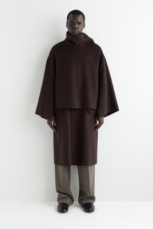 COS Damen Cape Aus Doubleface-Wolle - Braun