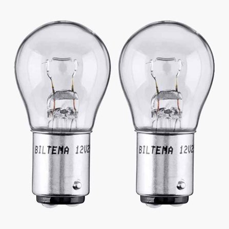 Biltema - Glødepære BAY15d 12 V 25 W 2 stk.