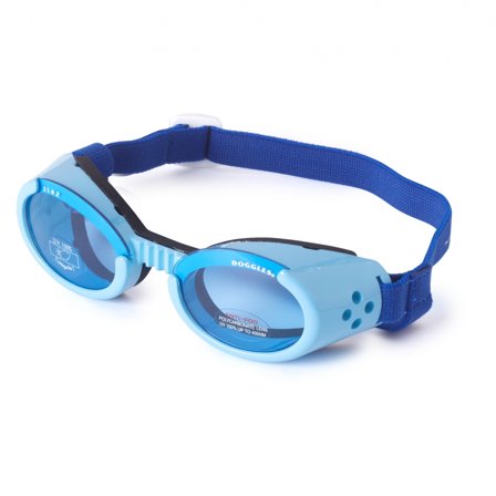 Doggles - Hundebriller ILS - Shiny Blue / Blue Lens - Hundebriller fra Doggie.no