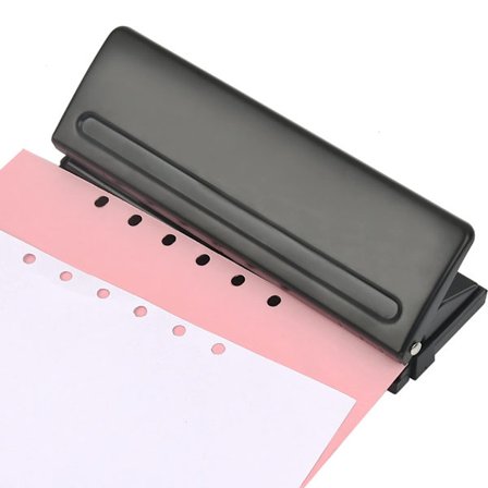 6-huls hulmaskine i metal, hulmaskine A4 A5 A6 B7 kraftig hulmaskine til studerende 6-huls hulmaskine A5 justerbar lille hulmaskine