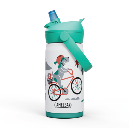 Camelbak Thrive Flip Straw Kids VSS Drikkeflaske, Biking Dogs, 0,35 L
