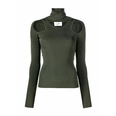 Coperni, Round-neck Knitwear Groen, Dames, Maat:XS
