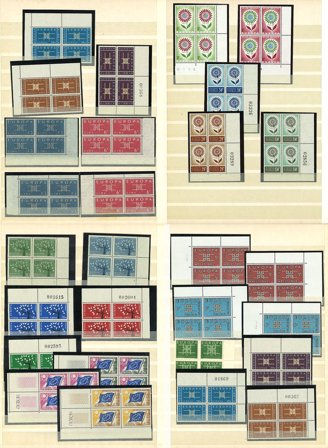 EUROPA - Samling af Europamærker i 1 indstiksbog -Postfrisk