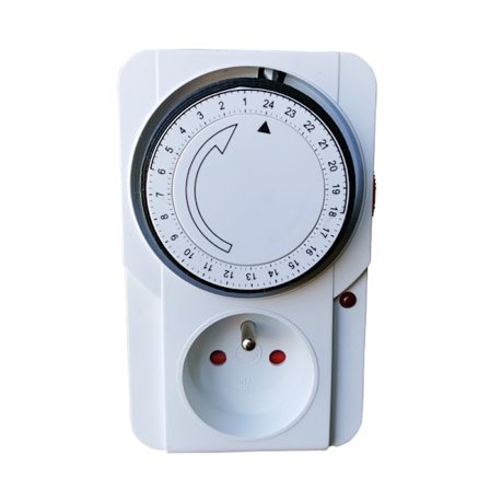 1 stk Hvit Nedtellingstimer Engelsk Kaliber Mekanisk Stikkontakt Tid