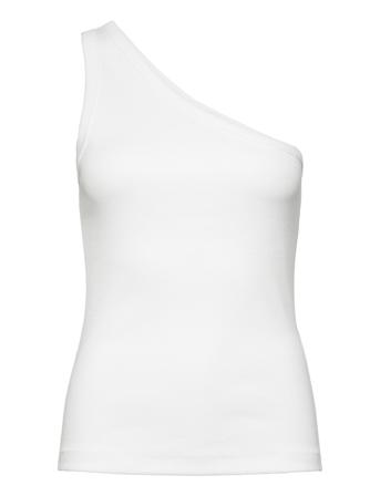 Astasz Shoulder Top Tops T-shirts & Tops Sleeveless White Saint Tropez