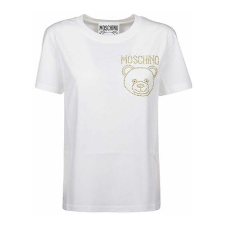 Moschino - T-shirts - Vit - Dam - Storlek: 3xs, Dam, Storlek: 3XS