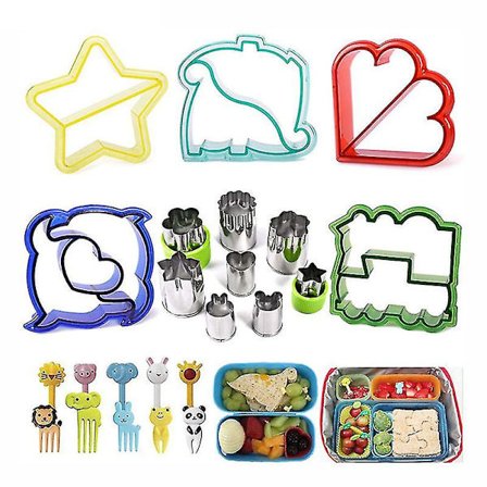 23 deler/sett Sandwich Cutter med søte dyreformer Fruktbrød Skjærere Aespa