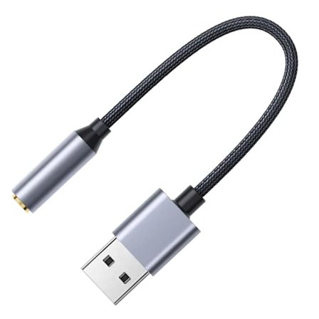 USB til 3,5 mm lyd jack adapter USB A til 3,5 mm
