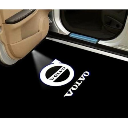 2 stk. Volvo Bildør Velkomstlys LED HD Projektorlampe Courtesy Lights Til Volvo XC60 XC90 V40 V60 S60 V50 V90 S80 C40 XC40 V70 (A)