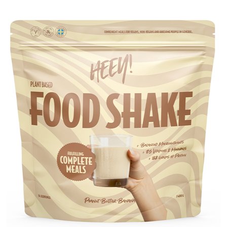Heey! Vegansk Food Shake Måltidserstatning 1400 g Peanøttsmør Banan