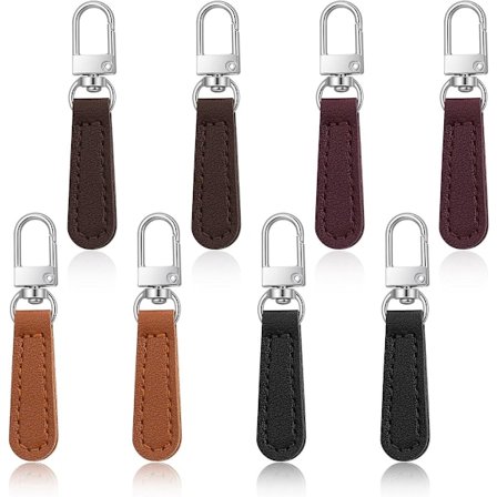 ING Lynlåstrækkere Sæt med 8 Stykker med Læderophæng Erstatning til Kufferter, Rygsække, Tasker, Jakker, Punge, Tasker, Håndbagagetilbehør