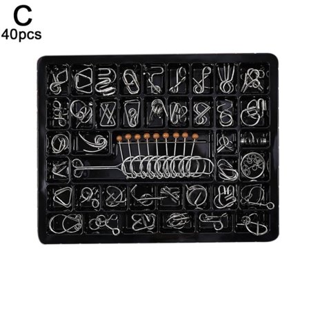 Luban Lock Pedagogiset älylelut IQ-lelut Metallipuzzle Br 40kpl yksikoko