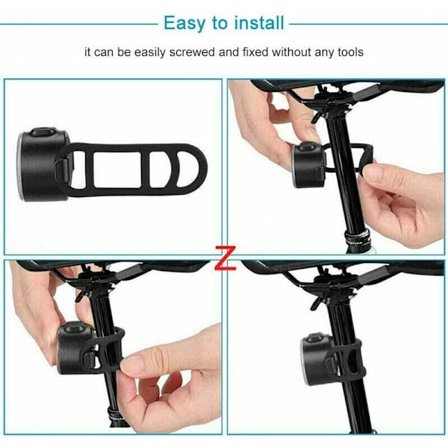 Superljus 5T6 LED Bak och Fram 50000 Lumen Framlampa Bakljus Cykellampa Cykling Uppladdningsbar Ficklampa