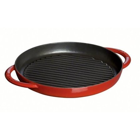 Grill - Staub - Pure Grill 26cm - Gjutjärn med mattsvart emalj - Livstidsgaranti - Alla eldskompatibla