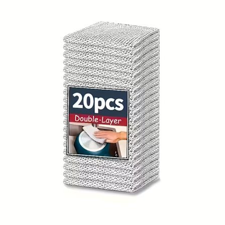 Moderne køkkenskrubbere i rustfrit stål, 20/50 stk. genanvendelige, ridsefrie metalskuresvampe til gryder, pander og tallerkener