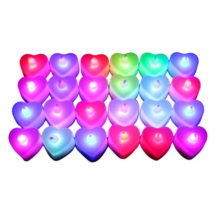 Hjerteformet Led stearinlys Simuleret stearinlys Naturlig belysning Boligindretning velegnet til bryllupsgårdhave