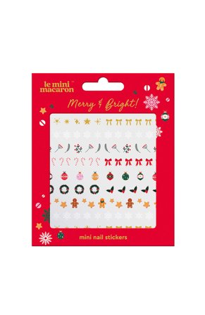 Le mini macaron Mini Nail Stickers Merry & Bright, Makeup, Nail Art, Nail Stickers