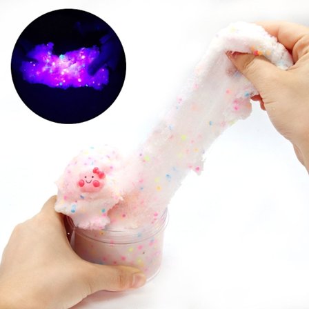 60ml Fluffy Crystal Clay DIY-leketøy for fluorescerende krystallleire, myk leire, farget leire, krystallleire, barneleketøy